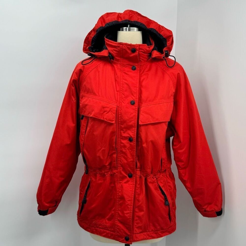 EDDIE BAUER red ski jacket hooded sz s women